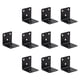 thumbnail image 5 of 10x junta de ángulo recto sujetadores de esquina de Metal soportes de estante de acero inoxidable Clips de soporte de esquina de acero para estantes Negro, 5 of 9