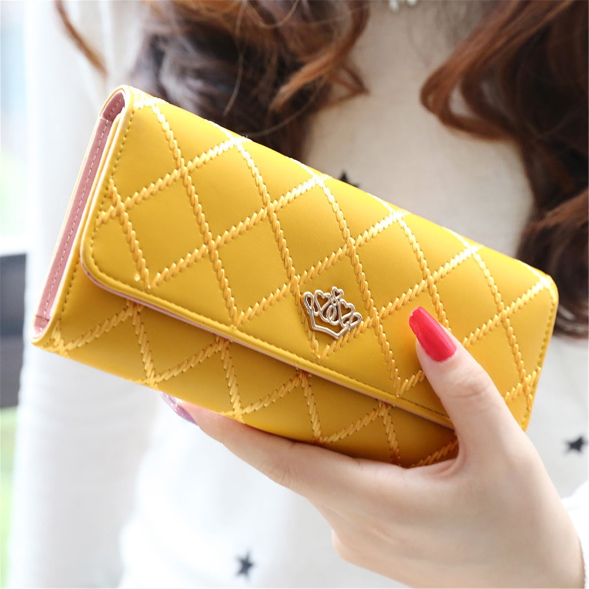 yellow designer wallet