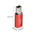 thumbnail image 2 of Adaptador USB C Hembra a Tipo-C a USB B Rojo Paquete de 3, 2 of 7