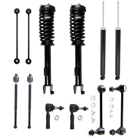 cciyu Struts Suspension Kit for Chrysler 300 2005-2010 ,for Dodge Charger 2006-2010 Includes Complete Struts Assembly shock absorber Stabilizer Bar Link Kit Tie Rod End