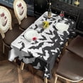 thumbnail image 2 of Halloween Bat Swarm Pattern Rectangle Tablecloth 60"x102",Waterproof Polyester Rectangle Table Cloth, Wipeable Spillproof Polyester Tablecloth for Dining, Camping, Indoor and Outdoor, 2 of 6