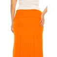thumbnail image 5 of Women's Plus Size Casual Solid High Waisted A -line Maxi Skirt with an elastic Waistband, 5 of 7