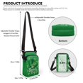 thumbnail image 6 of HELLHERO 2 Zippers Small Crossbody Purse for Outdoor Holiday Travel(Little Rabbit Flowers), 6 of 7