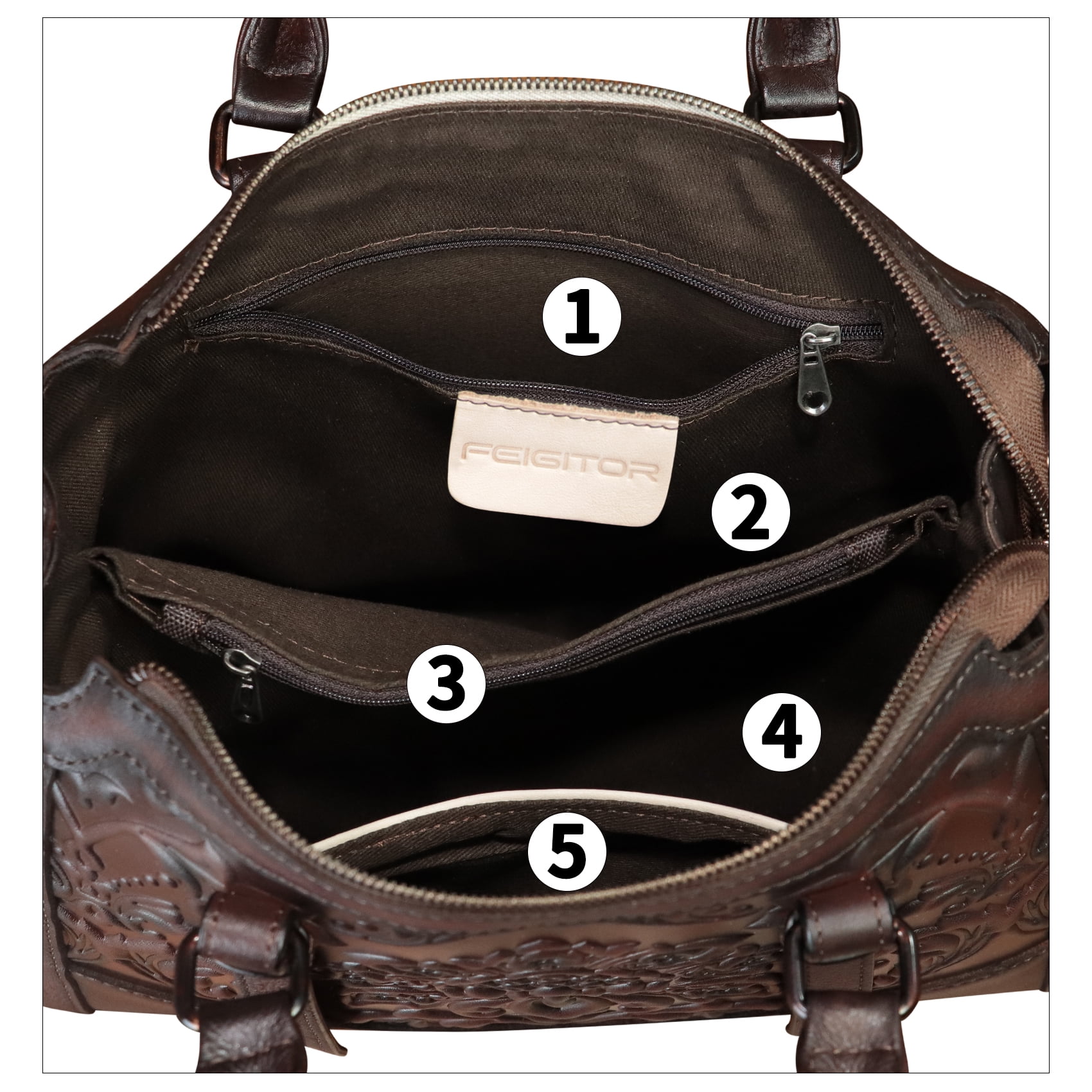 Genuine Leather Purse and Handbag for Women Retro Leather Crossbody Shoulder Bag