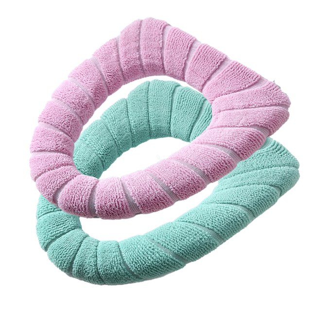 Funda para asiento de inodoro - Almohadillas para cubierta de asiento de inodoro lavables y elásticas, calentadoras suaves y gruesas para baño, 2 piezas