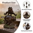 thumbnail image 4 of The Growing Ground Frog Garden Statue, Hand-Painted Jumping Frog Decor for Indoor & Outdoor Use, Yard, Lawn, Patio, Dark Bronze, 4 of 9
