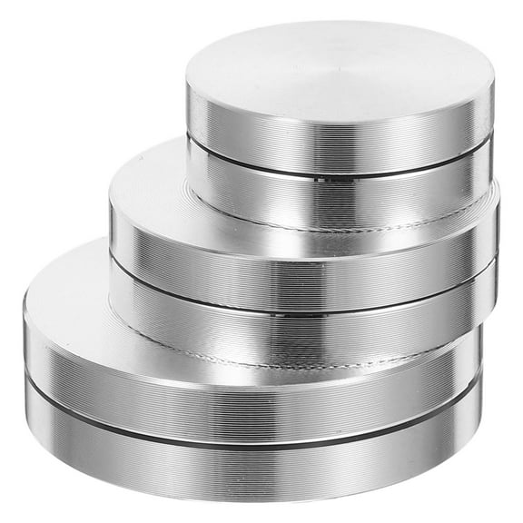FRCOLOR 3pcs Aluminum Alloy Cake Turntable Bearing Base For Dining Table Rotating Cake Stand Turntable Cake Rotator Base Bearings
