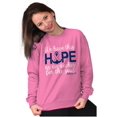 thumbnail image 4 of Breast Cancer Hope is an Anchor Quote Women Crewneck Sweatshirt Brisco Brands S, 4 of 6