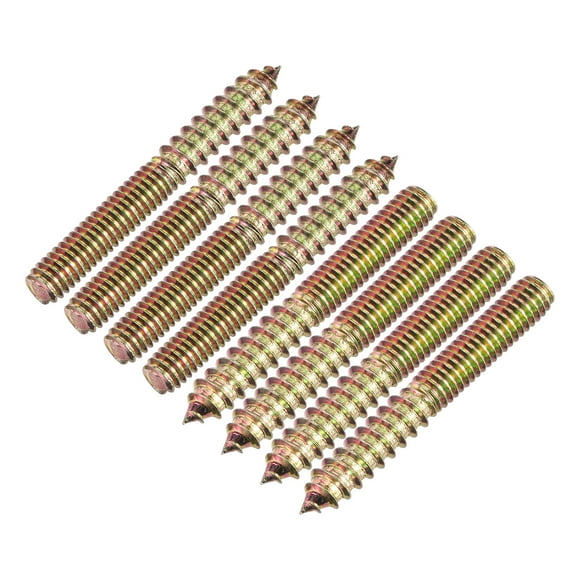 Unique Bargains 5/16-18x2-1/2' Hanger Bolts, 16 Pack Double Ended Screws Wood Dowel Screws