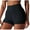 Black, variant on Timegard Gym Shorts for Women High Waisted Workout Running Shorts Quick Dry Solid Color Trackshorts