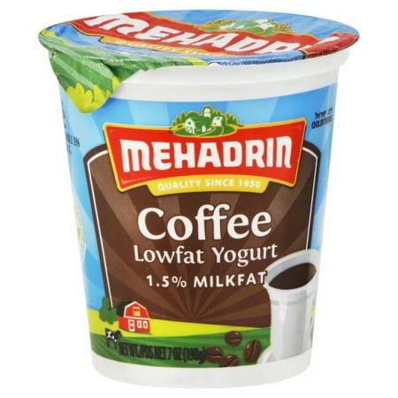 Mehadrin 1.5% Milkfat Low-Fat Coffee Yogurt, 7 Oz.