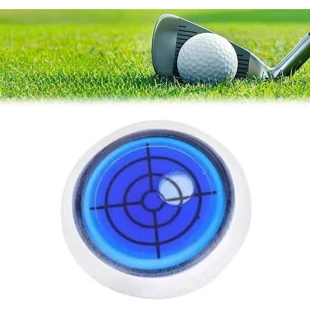 Marcador de pelota de golf con clip de tapa redonda y función de nivel, ayuda para poner el putt y lector de green - Accesorios de golf para hombres, mujeres y golfistas