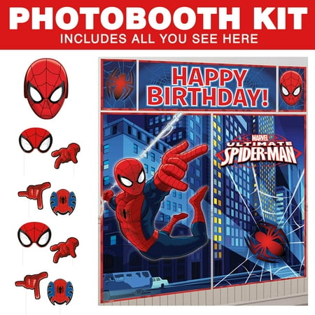  Spiderman  Photo Booth Kit Party  Supplies  Walmart  com