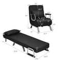 thumbnail image 7 of Topbuy Sofa Bed Folding Arm Chair Sleeper 5 Position Recliner Full Padded Lounger Couch Black, 7 of 7