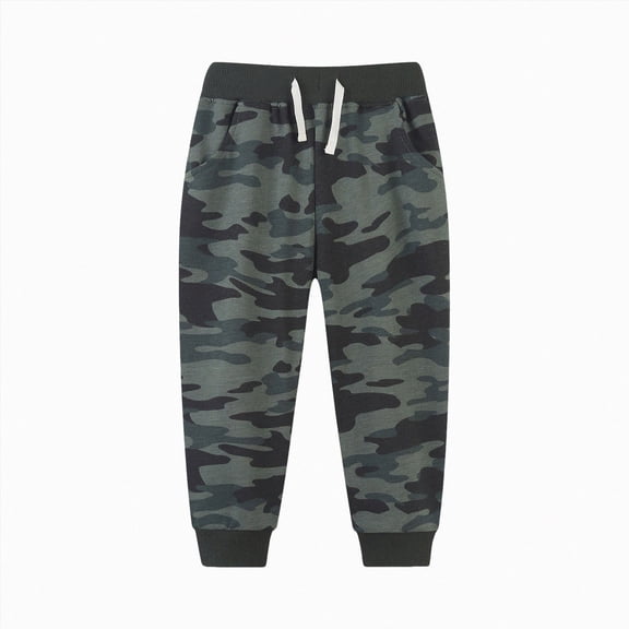 6-7T Kids Fall Winter Sweatpants for Boys Fashion Casual Elastic Waist Drawstring Workout Long Pants 5t 6t 7t 8t Little Boys Loose Comfy Active Pants with Pockets,Dark Green