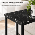 Modern Contemporary C-shaped Accent Table, Side Table with Solid Black ...