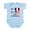 Sky Blue, variant on CafePress - Half French Half American Body Suit - Baby Light Bodysuit, Size Newborn - 24 Months