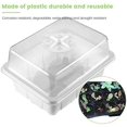thumbnail image 4 of Yous Auto 5 Piece Indoor Greenhouse Grow Tray, Mini Greenhouse Grow Set, Plastic Grow Trays with Garden Tools Small and Plant Label,12 Holes, Ideal for Seedling, Plant Raising., 4 of 7