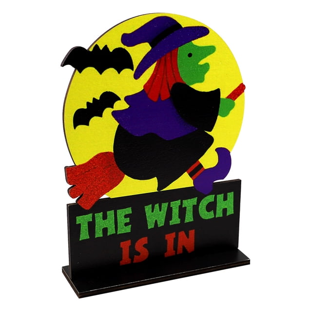 Toystoory Decoración de de madera, cartel decorativo de calabaza de Halloween, suministros para el hogar con soporte para jardín, recuerdo de Kits de decoración para fiestas Tipo 2