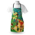 thumbnail image 4 of Hedgehog Apron, Animals in the Woodland Dragonfly Fox Turtle and Fruit Trees of Apple and Pear, Unisex Kitchen Bib with Adjustable Neck for Cooking Gardening, Adult Size, Multicolor, by Ambesonne, 4 of 4