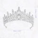 thumbnail image 4 of Tiara de corona de reina de cristal de imitación Unique Bargains Tono plateado blanco, 4 of 7