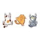 thumbnail image 1 of Calcomanía para auto de gato, cubierta para rasguños de tres gatos Calcomanía divertida para parachoques para automóvil, camión, motocicleta, pared, ventana (mediano), 1 of 5