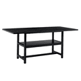 thumbnail image 6 of Tcbosik 71 Inch Rectangle Dining Table, 3-Tier Kitchen Table with Open Shelf, Modern Accent Table with Metal Frame for Living Room, Black, 6 of 10