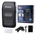 thumbnail image 1 of Er na Kemei Rechargeable Cordless Shaver for Men Twin Blade Reciprocating Beard Razor Face Care Multifunction Strong Trimmer KM-1102, 1 of 17