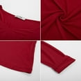 thumbnail image 7 of Grace Karin Women's Casual High Stretchy Long Sleeve Pullover Peplum Top V-Neck Blouse Shirt, 7 of 7