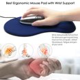 thumbnail image 4 of Ergonomic Mouse Pad with Gel Wrist Rest Support, MousePad with Non Slip Rubber Base Memory Foam, Personalized Cute Mousepad, 4 of 6