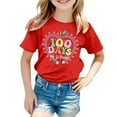 thumbnail image 4 of PMVFHDE Hauts à Manches Courtes Fille T-Shirts Filles Hauts d'Été Tendance Robe T-Shirt Mignonne Hauts d'Été pour Fille 2025 Tendance Garçon et Fille Imprimé Col Rond T-Shirt Manches Courtes Ample Rouge, 3-4 Ans, 4 of 4