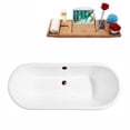thumbnail image 2 of 72" Cast Iron R5020BL-ORB Soaking Clawfoot Tub and Tray with External Drain in Matte Oil Rubbed Bronze and Matte Black Clawfeet, 2 of 6