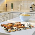 thumbnail image 6 of Pumpkins Skeleton Halloween Dish Drying Mat Dish Drainer Rack Mats Water Absorbent Non-Slip Easy Clean Heat Resistant for Kitchen Counter, 6 of 8