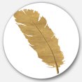 thumbnail image 1 of Designart 'Glam pure Gold Feather II' Art Mural Cercle en Métal - Disque de 36, 1 of 5
