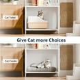 thumbnail image 5 of Cozy Castle Cat Litter Box, 57" Cat Litter Box Furniture with Large Cabinet, Shelves and 4 S-Hooks, Hideaway Cat House for Most Litter Boxes, Indoor Wooden Pet Restroom, 5 of 9
