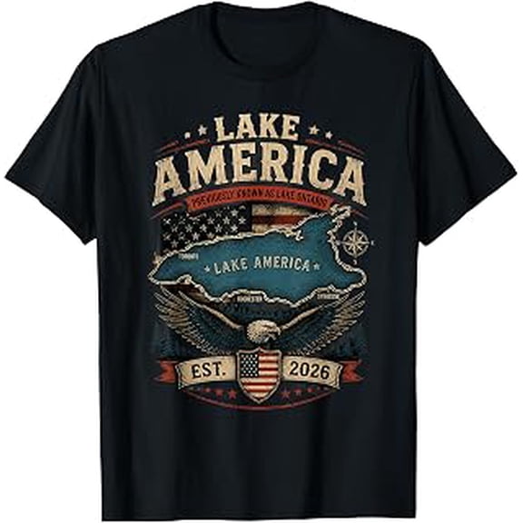 Lake Ontario Great Lakes Retro Sunset Travel T-Shirt