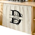 thumbnail image 2 of Letter D Cabinet Curtain 35"Wx35"L, Dustproof Under Sink Skirt with Self Adhesive Tape, Monogram Words Cabinet Curtain Cover for Kitchen Sink, Bathroom Vanity, Laundry Room, 2 of 9