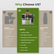 Juicer Machines, Cold Press Juicer, Touch Screen, Adjustable Pressure, 99% Juice Yield, 3.54'' Feed Chute Slow Masticating Juicer Maker, Easy to Clean