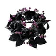 thumbnail image 4 of 万圣节黑色玫瑰花蜡烛烛台花环香薰瓶装饰小花环, 4 of 8