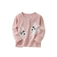 thumbnail image 5 of Little hand Little Girls'Long Sleeve Tee Shirt Rabbit Cotton Casual Crewneck Graphic Tops T-Shirts Pink 4-10T, 5 of 6