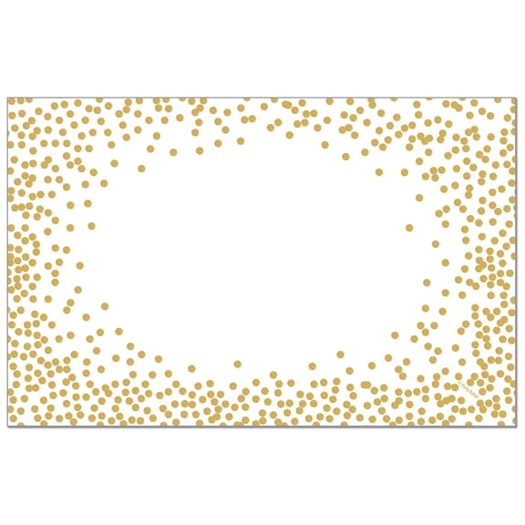 CounterArt "Gold Confetti" 24-Sheet Premium Paper Placemats