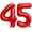 Red 45, variant on 40 Inch Red 27 Balloons Giant Number 27 Balloons Red 27 Birthday Balloons 27th Birthday Anniversary Events Party Decorations Supplies