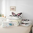 thumbnail image 5 of Butterfly 7 Piece Comforter Set Full Bed in a Bag,Pink Butterflies Bedding Sets Rustic Aesthetic Animal Sheet Set with Comforter,Watercolor Beetles Bed Set, 5 of 6