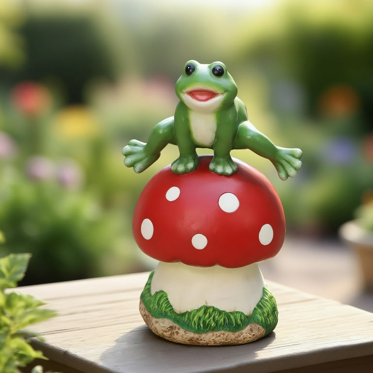 MS Outdoor Leaping Frog Statue, 6.63 in L x 5 in W x 10.5 in H