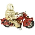 thumbnail image 4 of Michelin Man Motorcycle Motorbike Bike Mascot Figure Statue Bibendum Cast Iron, 4 of 5