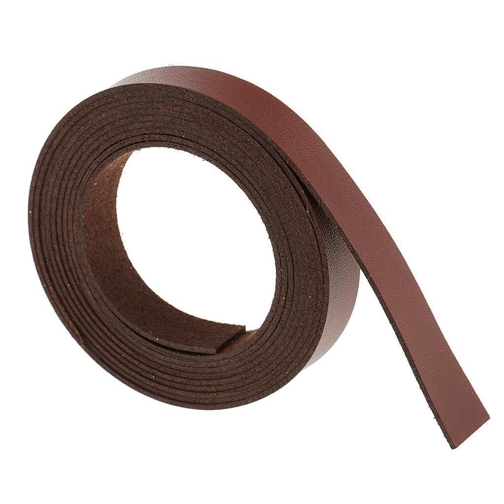 Wine Red 2 Meters x 15mm Leather Strap Strips for Leather Crafts Accessories 