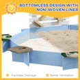 thumbnail image 4 of Outsunny Wooden Sandbox for 3-7 Years, 85" x 85" x 25", Blue, 4 of 9