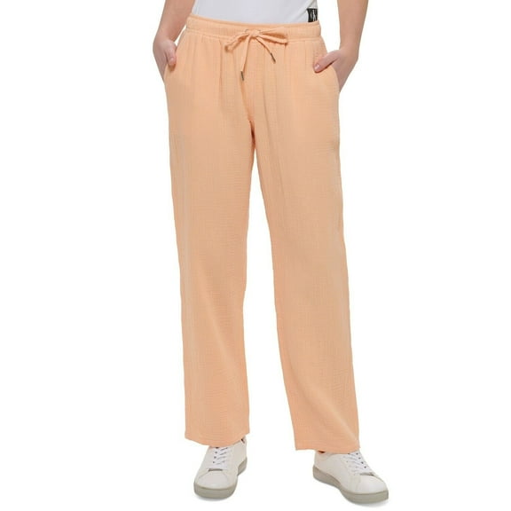 Calvin Klein Women's Cotton Crepe Drawstring-Waist Pants Cosmos B4HP (XS)