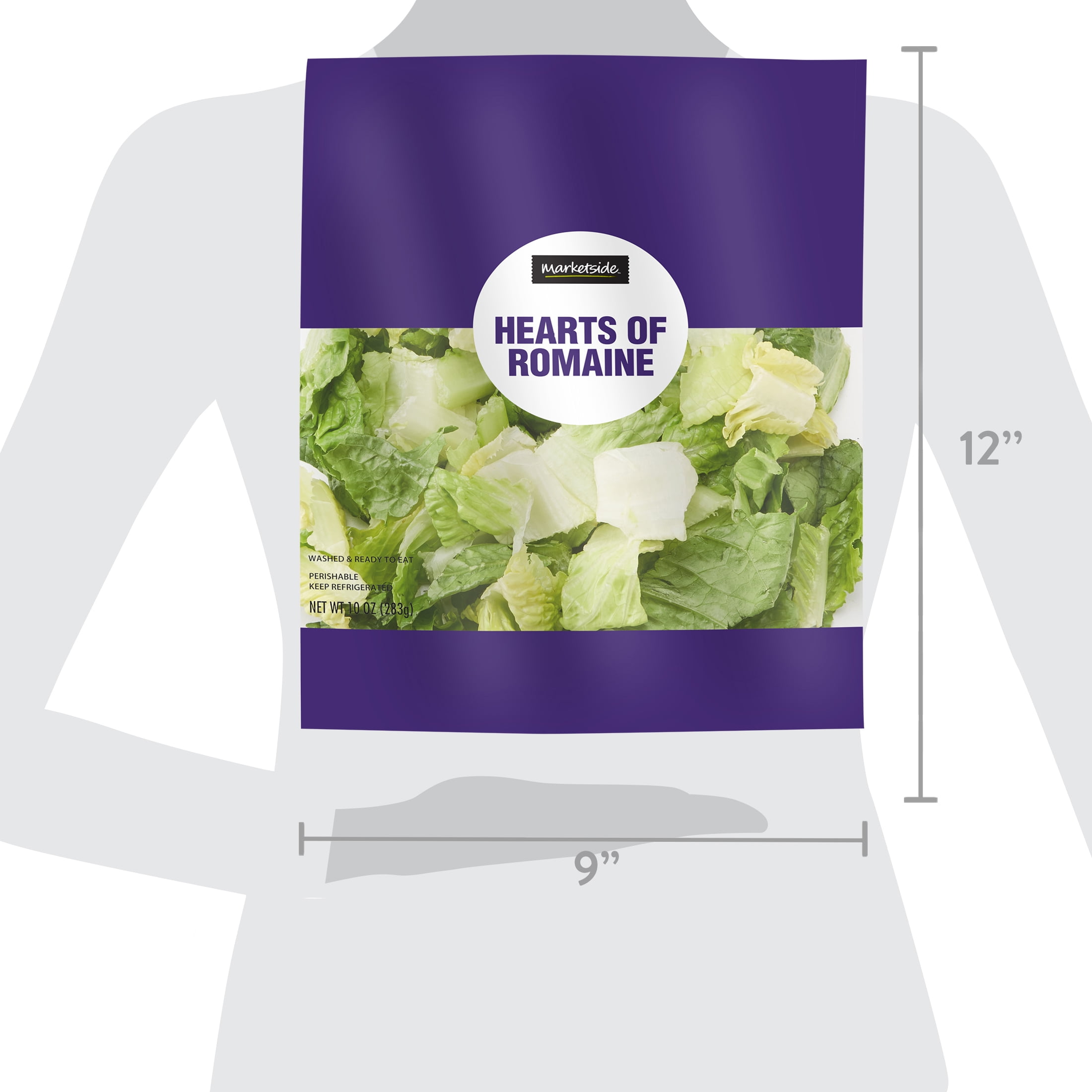 Marketside Hearts of Romaine Salad, 10 oz Bag