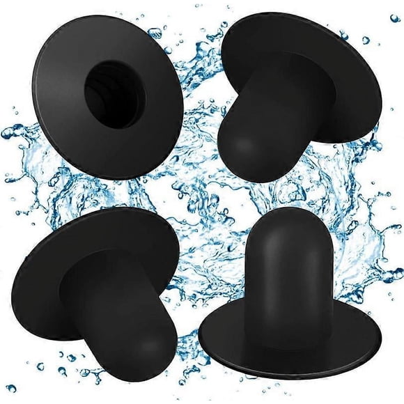 Juego de 4 clavijas de repuesto para piscina (negras) - Tapones para orificios de filtro de bomba de filtro para piscina enterrada